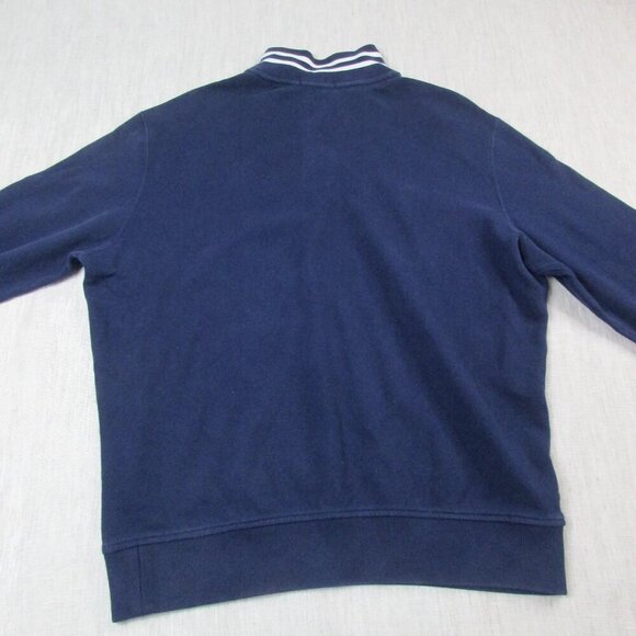 Polo Ralph Lauren Sweater Mens Large Navy Long Sleeve Embroidered Logo 1/4 Zip‎ - Picture 2 of 8